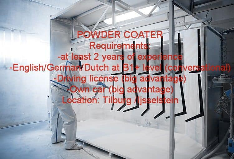 Powder coater job work holland netherlands djobs